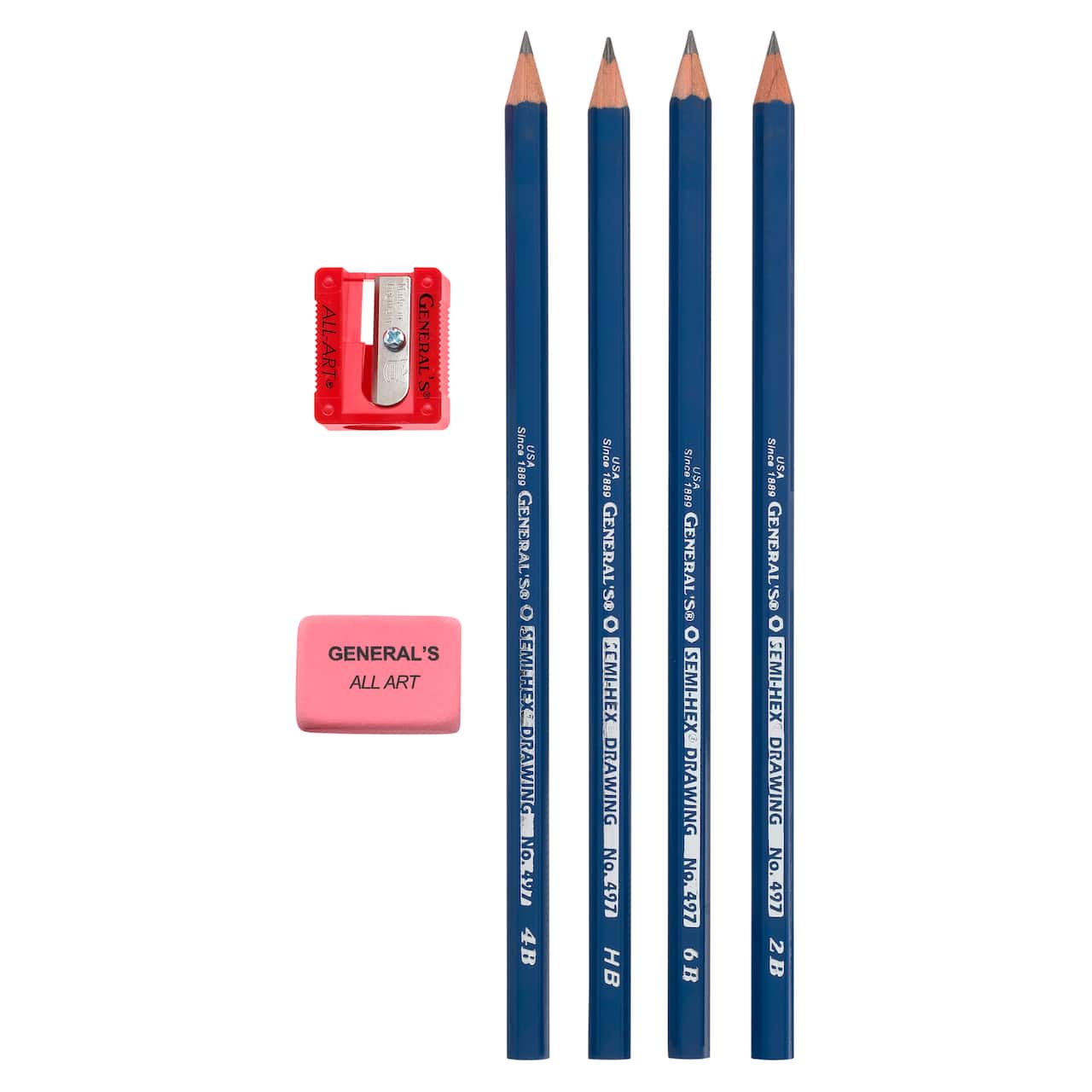 General's® Semi-Hex® Classic Graphite Drawing Pencil Set